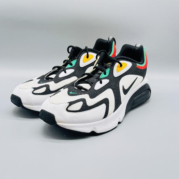 Nike Shoes Mens 10.5 White Black Air Max 200 Low Top Running Athletic Sneakers - Picture 4 of 9